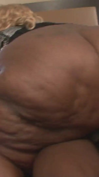 Fat blonde ebony with a huge ass and giant tits fucks a black cock in her pussy