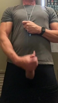 Jockdad87 Unloads His Cum in the Equipment Closet Agaion