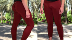 Lucas Nathan King: Culo grosso cazzo trans esibizionismo in pubblico in pantaloni attillati