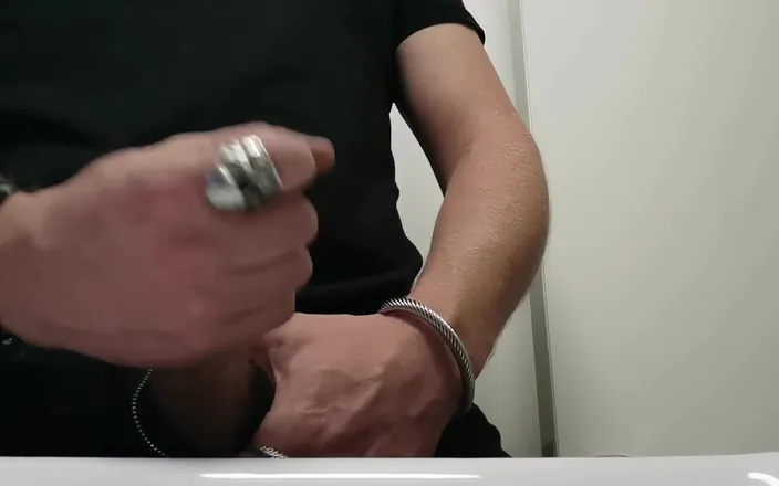 Dirty Talking Guy: Rubbing one out in a cafe bathroom