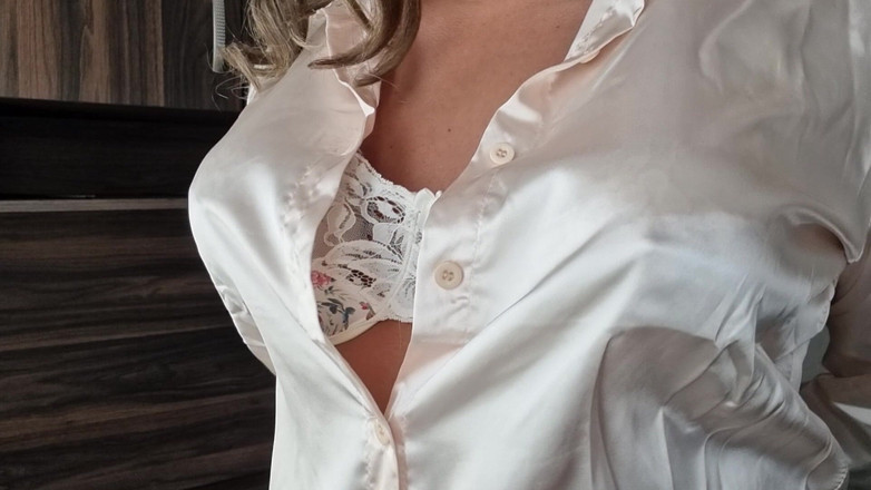 Sexy shinny clothes: Elegancka satynowa bluzka damska