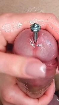 Blocking Sperm in a Pulsating Orgasmic Cock