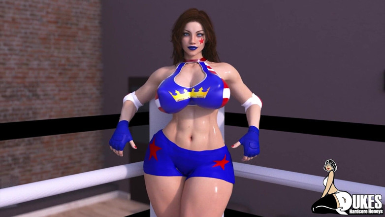 Dukes Hardcore Honeys: A rude female wrestler meets her sexual match and two...