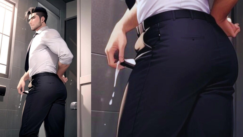 Real narrated fantasy: Гарячий гей-груповий секс в офісі з босом, який трахає їх в дупу!