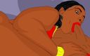 Back Alley Toonz: Dibujos animados Cherokee D hace una increíble mamada hentai culona