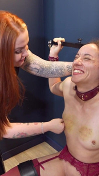 Mila Sobs, Screams, and Begs as Mistress Elysia Hurts Her with Hurtful Clamps and Orgasm Torment