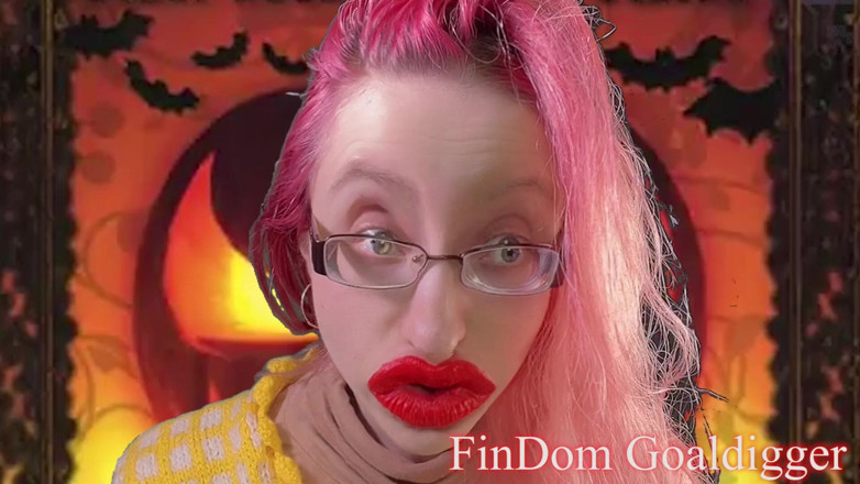 FinDom Goaldigger: Zakar hodoh mengubah menjadi mainan Halloween yang hodoh