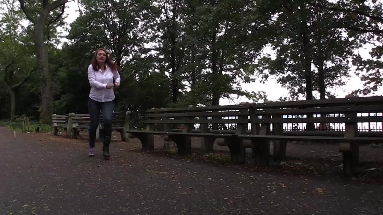 Evangelines Fetish: Evangelines Boot Stuck in the Park
