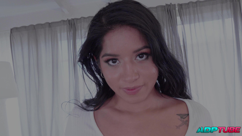 ADP Tube: Natural Busty Latina Against Her First Big Cock