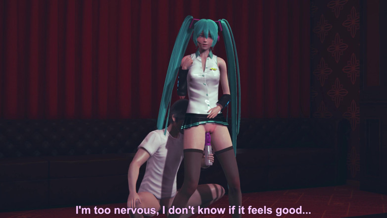 Waifu club 3D: Miku boşalana kadar vibratörle sikiliyor