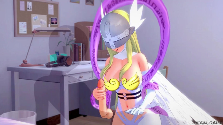 HentaiF3tish: Angewomon se léčí svým smyslným dotykem