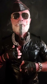 Stepdaddy Smokes His Big Pipe While Playing Nips