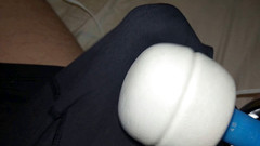 Big Daddy Dommmm: Hitachi hůlka vibruje mého ptáka přes mé boxery