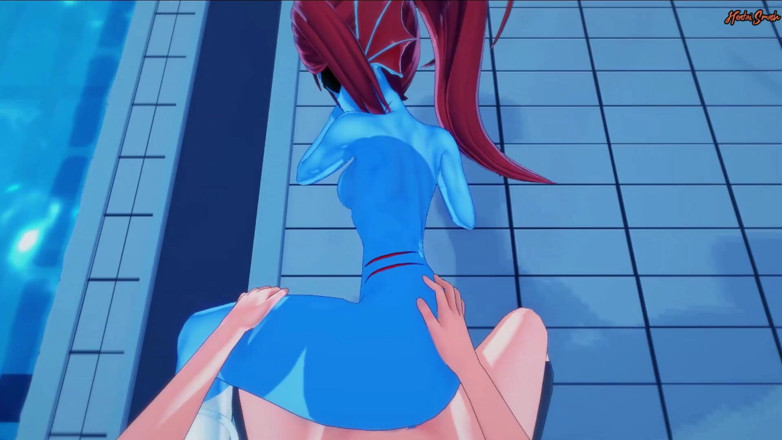 Hentai Smash: Nàng tiên cá Undyne bị pov đụ trong hồ bơi, chảy...