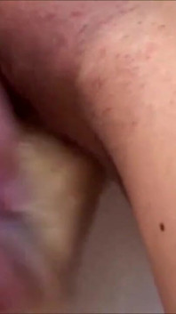 Horny chick loves anal masturbation in the bathroom