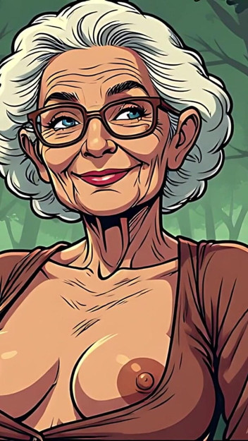 Topless Cartoon Grannies