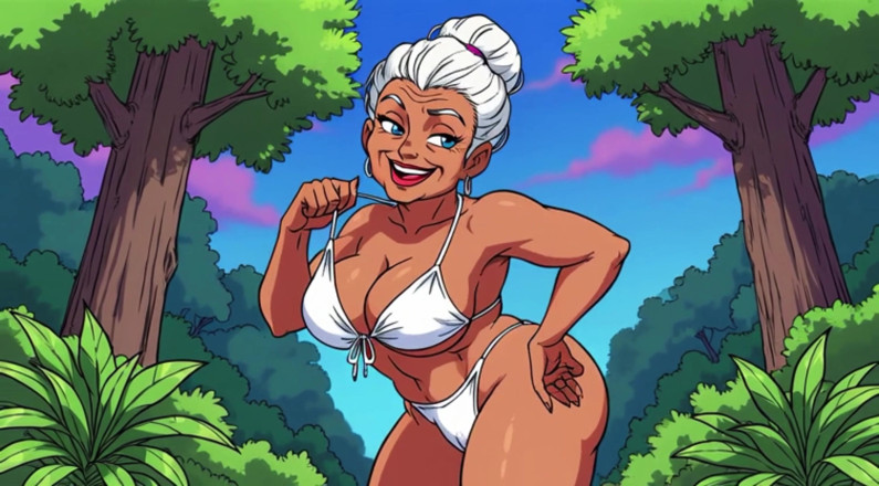AI Porn: Ai heiße reife, bikini, natur necken