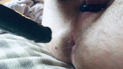 Homemade gay assplay: Dildoing minha bunda