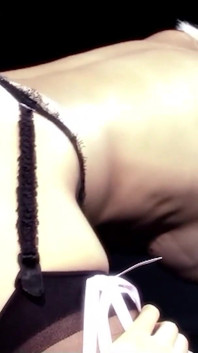 Two Horny Girlfriends Fuck Each Other with a Sex Toy on a Leather Couch