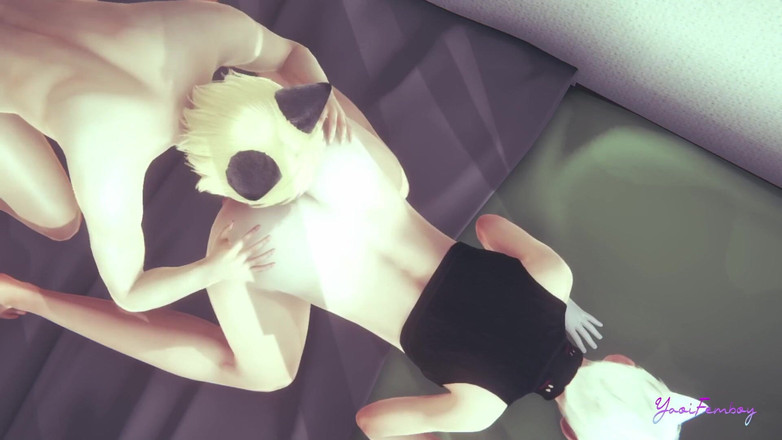 Yaoitube: やおいフェムボーイ - アラン・ザ・キャットボーイが尻に快感を感じる