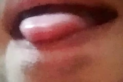 Orale massage, unbeschnittene lippe