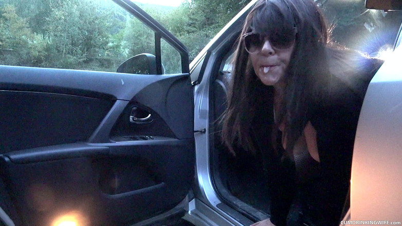 Cumdrinking Wife: Parcheggio creampie gangbang - parte 2