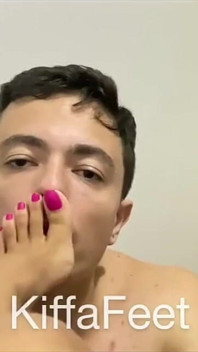 Goddess Kiffa Is Teasing One of Her Foot Worshipper