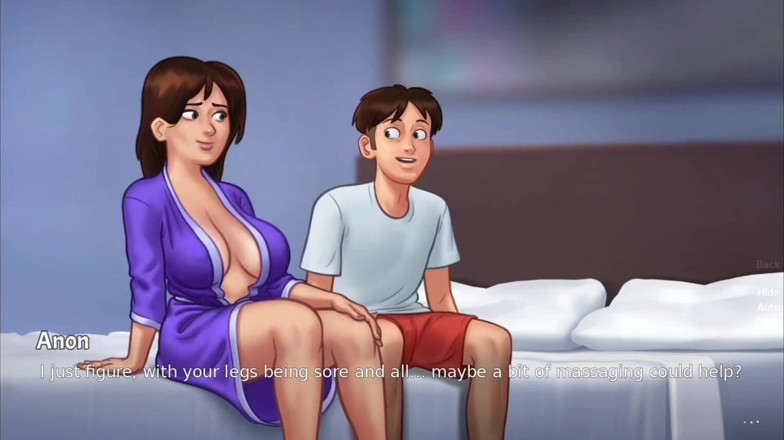 Xr Gamer: Anon делает Debbie неожиданный массаж - геймплей Summer Time Saga