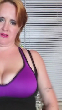 Purple Sports Bra Titjob Sends Cum Flyin