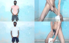 Rajesh Playboy 993 Two Pissing in the Jar Golden Shower Spankig Butt Striptease Nude Pee