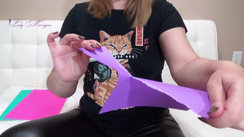 Morrigan Havoc: Tearing colorful paper with my hands