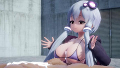 Velvixian 3D: Yuzuki yukari - cewek ini lanjut muncrat sampai banjir