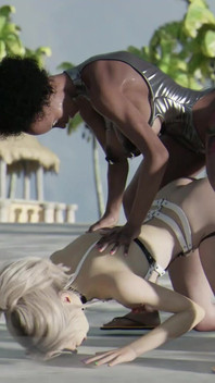 Trans Interracial Anal Sex on the Beach - Sassycomics
