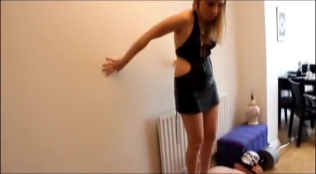 Femdom Austria: The old fat slave trampoline