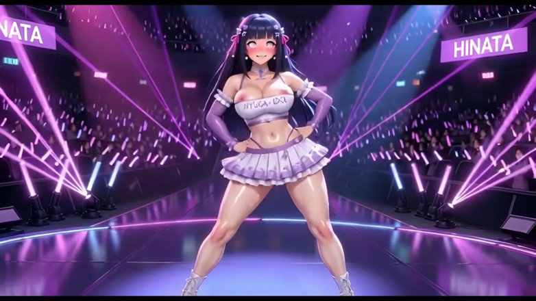 Ianimedia: Hinata Hyuga , Badan Jala Lewd - Permainan Tetek Berminyak, Rintihan &amp; Usikan...