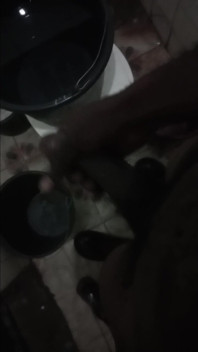 Rubbing My BBC in the Bathroom