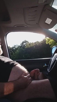 Jerking off in the Car