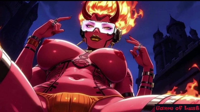 Game of Lust 3D: Gol горячее бикини демон девушка Темный замок, обнаженная