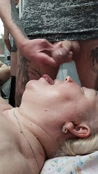 Girlfriend Gets a Mouthful of Hot Cum After I Jerk off My Dick