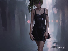 AItuner: 에메랄드 쌍꼬리, 검은 초커 - 밤을 장악하고 끝까지 머무르세요.