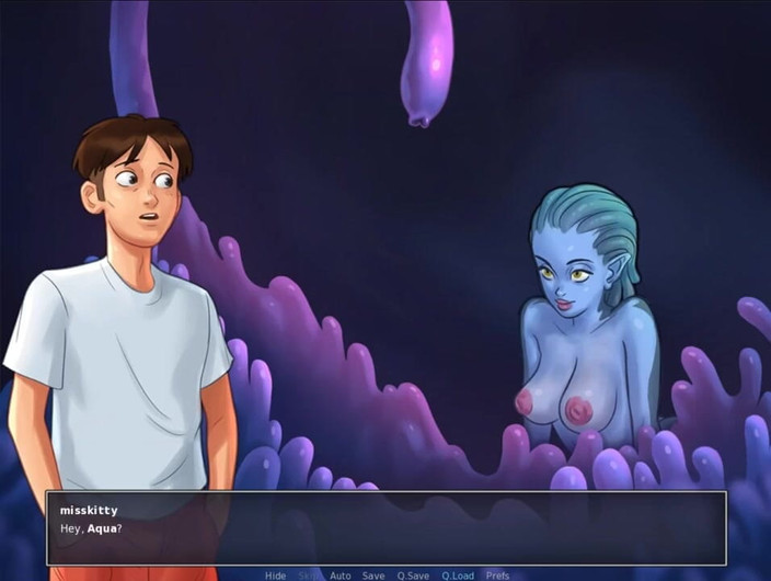 Miss Kitty 2K: Summertime Saga - mamada de monstruo marino parte 151