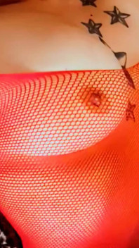 Hot MILF Pleasuring Her Wet Pussy with Dildo in Fishnet Glasses