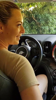 Hot Cheating Wife Pickup a Stranger and Blow Him in Car on a Public Street