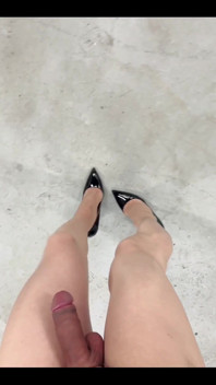 Nude Pantyhose and 12cm Highheels Try on