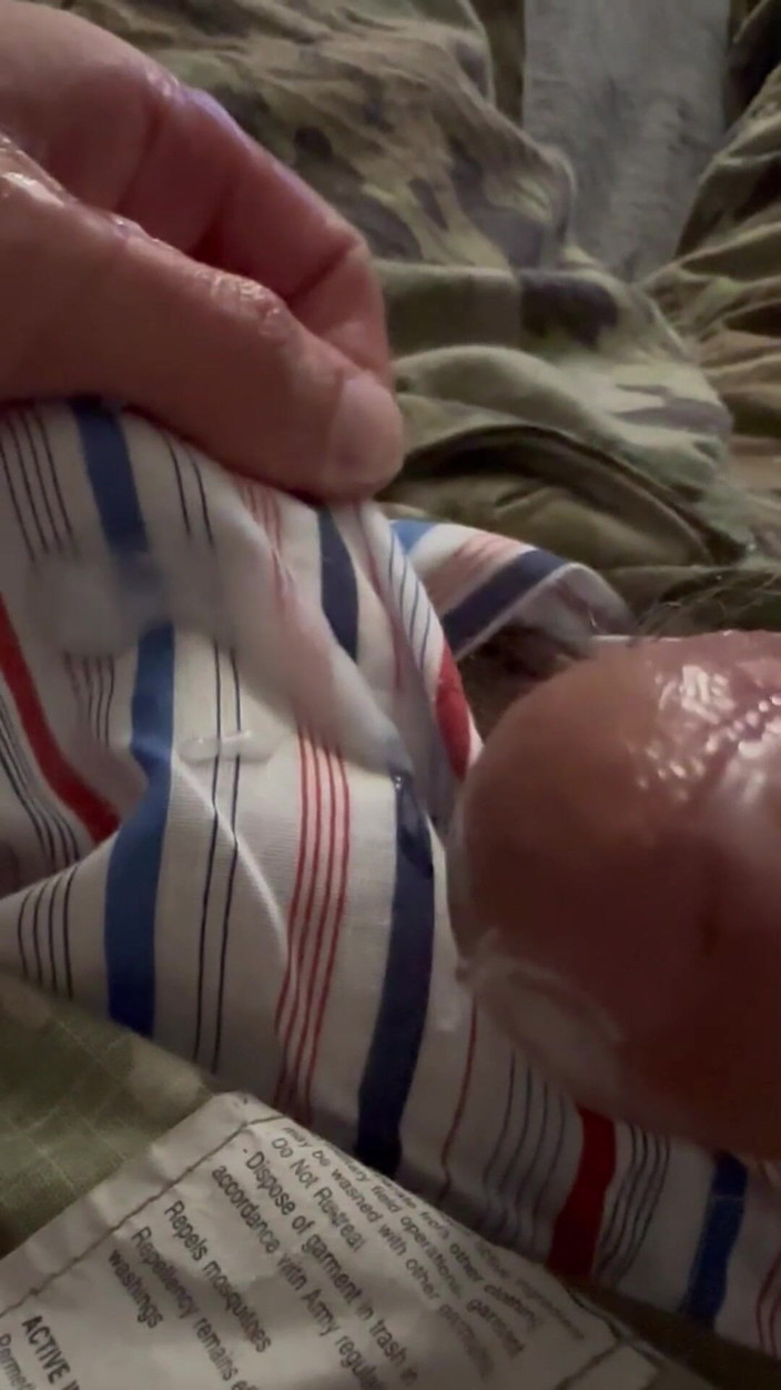 Gay Soldier Stuff: Soldier Uses Vaseline and His Cock to Have Fun Wearing...