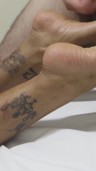 Hot Brunette in Sexy Footjob POV
