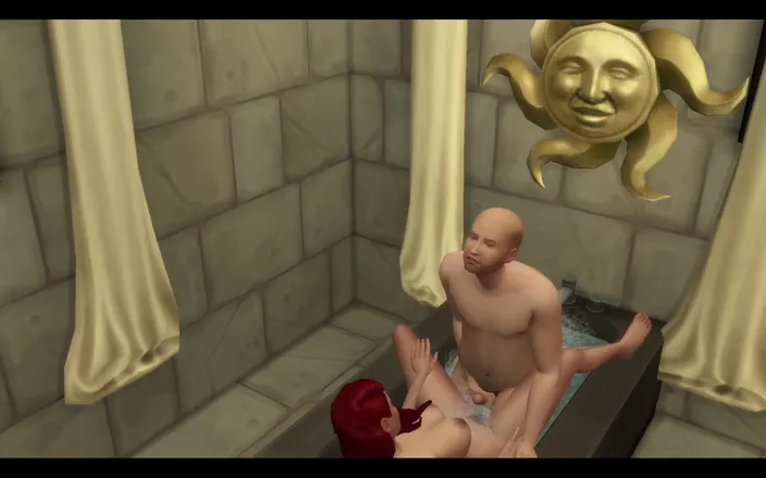 TheBlissfulSimmers: The Blissful Simmers_sims in Rome Bath House Sex Day
