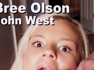 Edge Interactive Publishing: Bree Olson &amp; John West zuigen keel sperma in het gezicht