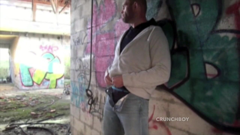 Crunch Boy: Innocent young dude fucked outdoor by bear hunk