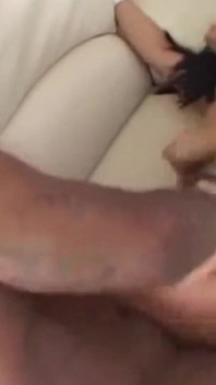 Brunette Tempts Her Black Fucker with a Giant Dildo so She Can Be Screwed Well